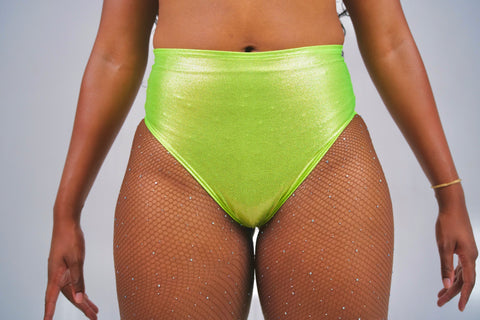 Neon green holographic bottoms
