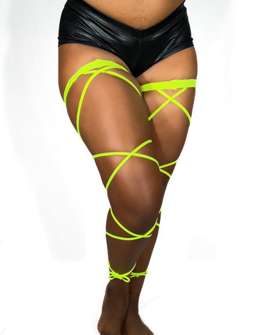 Neon yellow leg wrap