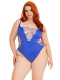 Queen Cutout Blue Bodysuit