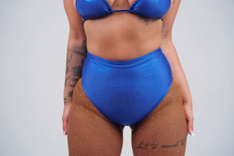 Holographic royal blue bottoms