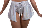 Holographic white skirt