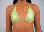 Neon green Holographic bikini top