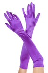 Purple satin gloves