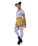 Yellow plaid skirt
