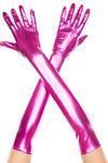 Metallic pink fuschia gloves