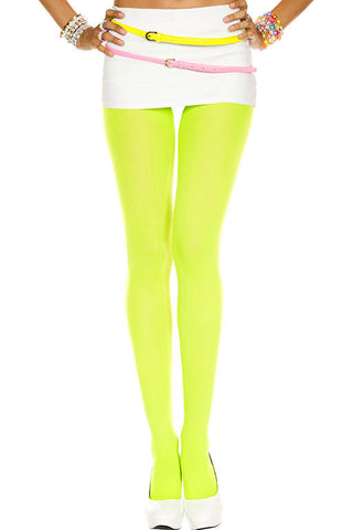 Opaque tights neon green