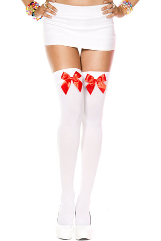 Stockings with red bows