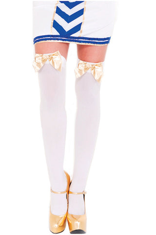 Stockings with gold bows
